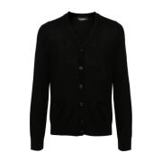 Dsquared2 Svart Stickad Kofta Sweaters Black, Herr