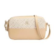 Tommy Hilfiger Jacquard Kameraväska Beige, Dam