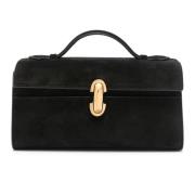 Savette Svart Mocka Symmetry Pochette Väska Black, Dam