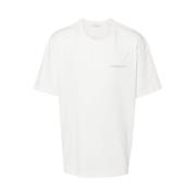 IH NOM UH NIT Vit Logotryck Crew Neck T-shirt White, Herr