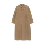 A.p.c. Beige Klassisk Krage Kappa Knivveck Design Beige, Dam