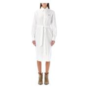 Ralph Lauren Vit Oxford Skjortklänning White, Dam