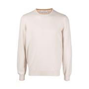 La Fileria Round-neck Knitwear Beige, Herr