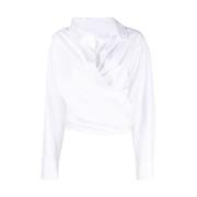 Alexander Wang Bomull Wrap Skjorta White, Dam