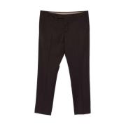 Pt01 Brun Ullblandning Tapered Leg Byxor Brown, Herr