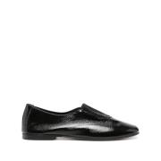 Hereu Svarta Läder Slip-On Skor Black, Dam