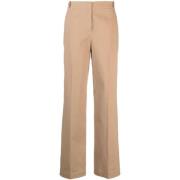 Antonelli Firenze Beige Bomullsblandning Flared Byxor Beige, Dam