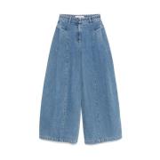 Remain Birger Christensen Blå Denim Wide Leg Byxor Blue, Dam