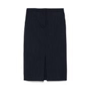 Calvin Klein Midnight Blue Pinstripe Kjol Blue, Dam