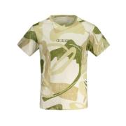 Guess Beige Bomull T-shirt Beige, Herr