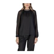 Vila Svart Polyester Tops & T-Shirt Kollektion Black, Dam