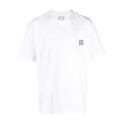 Wooyoungmi Broderad Logotyp T-shirt White, Herr