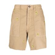 President's Smile-Print Beige Shorts Beige, Herr