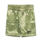 Gallery Dept. Grön Satin Elastisk Midja Shorts Green, Herr