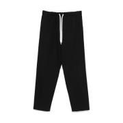 MM6 Maison Margiela Svarta byxor med elastisk midja och fickor Black, ...