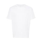 Fedeli Vit Bomull Crew Neck T-shirt White, Herr