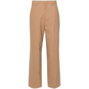 Blumarine Beige Twillvävd Skräddarsydda Byxor Brown, Dam