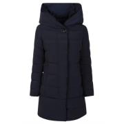 Woolrich Mjölkig Puffy Parka Jacka Blue, Dam