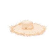 Ruslan Baginskiy Beige Straw Frynskant Hat Beige, Dam