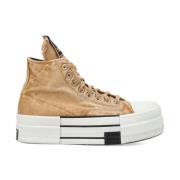 Rick Owens Beige Sneakers med Converse 70's Stil Beige, Dam