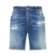 Dsquared2 Blå Måla Splatter Denim Jeans Blue, Herr