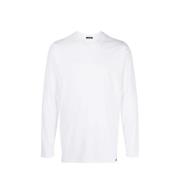 Tom Ford Vit Långärmad Bomull Modal Logo T-Shirt White, Herr