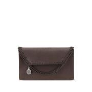 Stella McCartney Brun Textured Chain-Link Axelväska Brown, Dam