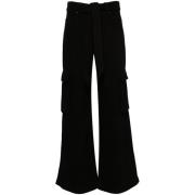 7 For All Mankind Svarta Wide Leg Jeans Black, Dam