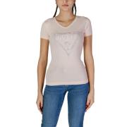 Guess Multifärgade Bomull Tops & T-Shirt Pink, Dam