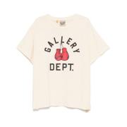 Gallery Dept. Illustration-stil Tryck Bomull T-shirt Beige, Herr