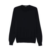 Tom Ford Navy Blue Crew Neck Sweater Blue, Herr