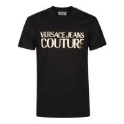 Versace Jeans Couture Svart/Guld Logo Tick Foil T-Shirt Black, Herr