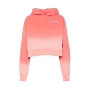 Sporty & Rich Korallrosa Huva Broderad Sweatshirt Pink, Dam