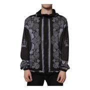 Dolce & Gabbana Bandana Print Bomberjacka Svart Black, Herr