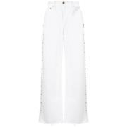 Washington DEE CEE Rhinestone Högmidjade Jeans White, Dam