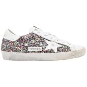 Golden Goose Klassiska Glitter Kvartal Läder Sneakers Multicolor, Dam