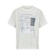 MM6 Maison Margiela Grafiskt Tryck Crew Neck T-shirt White, Herr