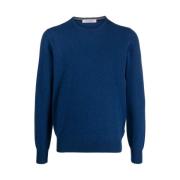 La Fileria Round-neck Knitwear Blue, Herr