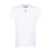 Vivienne Westwood Signatur Orb Bomull T-shirt White, Dam