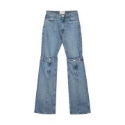 Coperni Blå Denim Wide Leg Jeans Blue, Dam