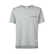 Thom Browne Grå Bomull Kortärmad Tee Gray, Herr