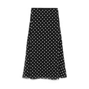 Rotate Birger Christensen Paljett Polka Dot Chiffongkjol Black, Dam