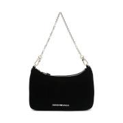 Emporio Armani Svart Crossbody Väska med Kedjehandtag Black, Dam