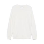 Seven Gauge Beige Ull Crew Neck Sweater White, Herr