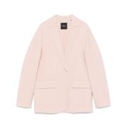 Theory Blush Pink Peak Lapel Jacket Pink, Dam