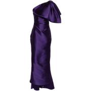 Solace London Amethyst Lila Enaxlad Bågklänning Purple, Dam