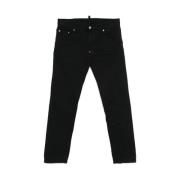 Dsquared2 Svart Klassiska Knapp Gå Jeans Black, Herr