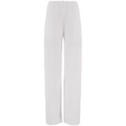 Salvatore Ferragamo Straight Trousers White, Dam