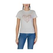 Guess Kräm Bomull T-shirt Vår/Sommar Kollektion White, Dam