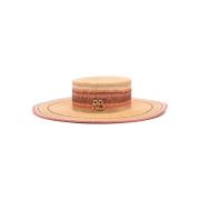 Ruslan Baginskiy Beige Flat Crown Hatt Brown, Dam